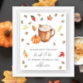 Pumpkin Coffee Help de drukke bruid Adres Poster