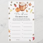 Pumpkin Coffee Hoe oud was de bruid om een spel te (Voorkant)