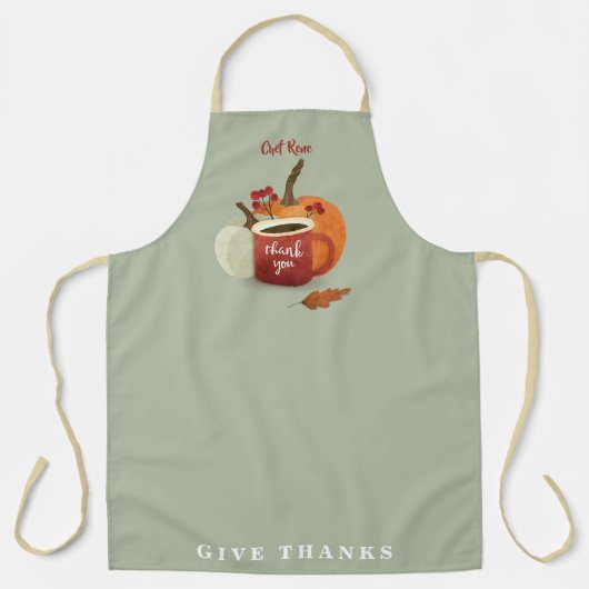 Pumpkin & Coffee Personalized Holiday Schort (Voorkant)