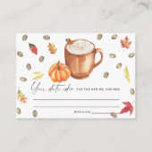 Pumpkin Coffee Vrijgezellenfeest Datum nacht ideeë Informatiekaartje (Voorkant)