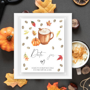 Pumpkin Coffee Vrijgezellenfeest Datum nacht ideeë Poster