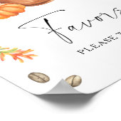 Pumpkin Coffee Vrijgezellenfeest Favors Poster (Hoek)