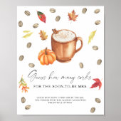 Pumpkin Coffee Vrijgezellenfeest Hoeveel Kurken Poster (Voorkant)