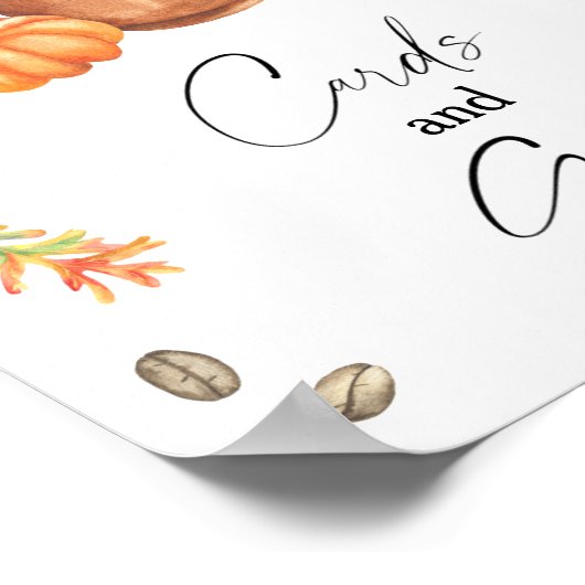 Pumpkin Coffee Vrijgezellenfeest Kaarten en gesche Poster (Hoek)