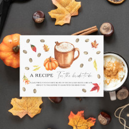 Pumpkin Coffee vrijgezellenfeest Recept voor de br Informatiekaartje