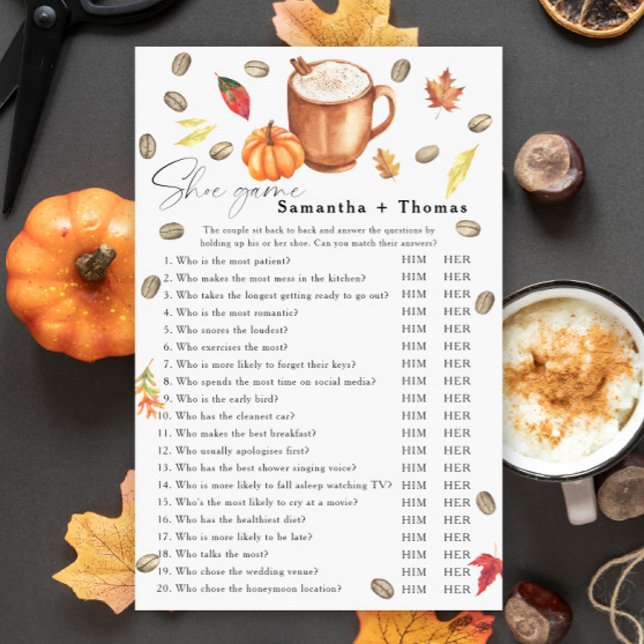 Pumpkin Coffee Vrijgezellenfeest Schoenspel (Creator heeft geüpload)