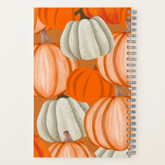 Pumpkin Collage Notebook Autumn Aesthetic Journal Notitieboek (Achterkant)