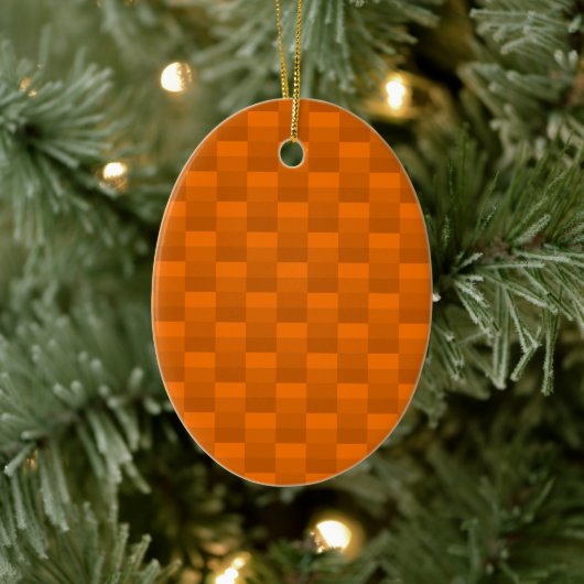 Pumpkin Color Pattern in Orange Keramisch Ornament (Boom)