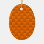 Pumpkin Color Pattern in Orange Keramisch Ornament (Voorkant)