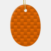 Pumpkin Color Pattern in Orange Keramisch Ornament (Achterkant)
