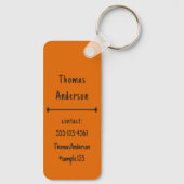 Pumpkin Color Pattern in Orange Sleutelhanger (Achterkant)