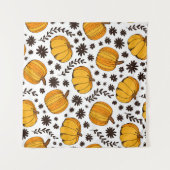 Pumpkin color seamless pattern, hand drawn squash wandkleed (Voorkant (horizontaal))
