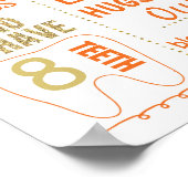 Pumpkin Confetti Birthday-teken poster-mijlpaal Poster (Hoek)