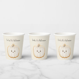 Pumpkin Cookie Smile Halloween Papieren Bekers