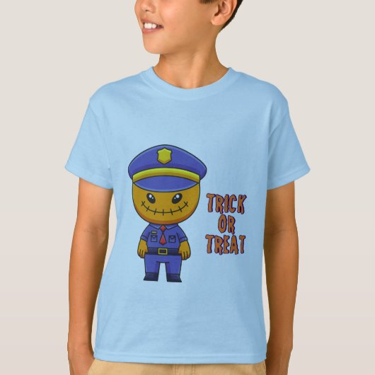 Pumpkin Cop: Grappige Halloween T-shirt (Voorkant)