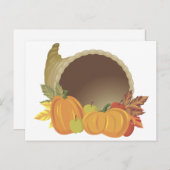 Pumpkin Cornucopia Briefkaart (Voorkant / Achterkant)