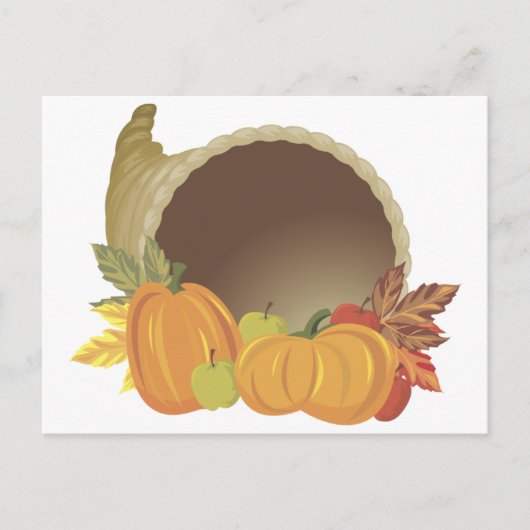 Pumpkin Cornucopia Briefkaart (Voorkant)