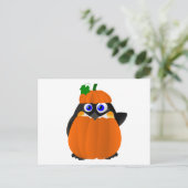 Pumpkin Costume Halloween Penguin Briefkaart (Staand voorkant)