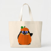 Pumpkin Costume Halloween Penguin Grote Tote Bag (Voorkant)