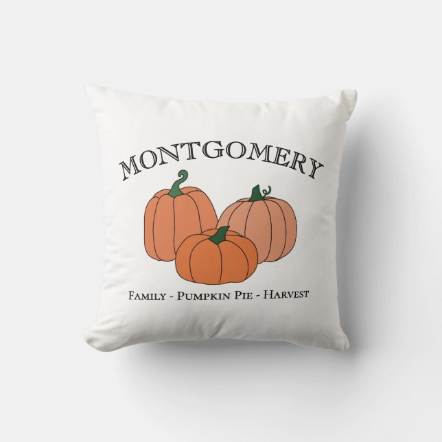 Pumpkin Country Logo Style Family or Company Name Kussen (Voorkant)