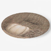 Pumpkin Country White Gold Metallic Elegant Herfst Papieren Bordje (Gekanteld)