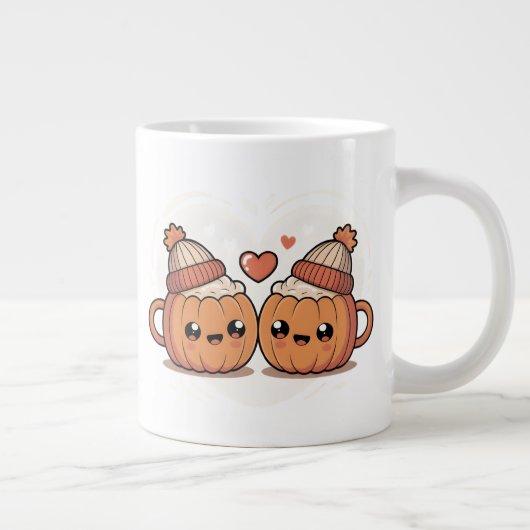 Pumpkin Couple Mugs Grote Koffiekop (Rechts)