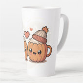 Pumpkin Couple Mugs Latte Mok (Rechterhoek)