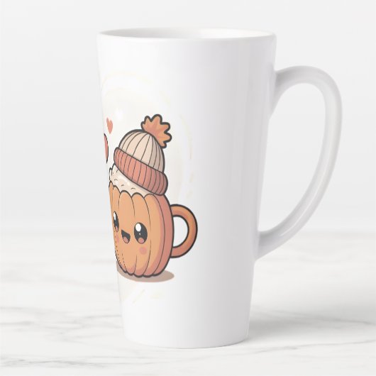 Pumpkin Couple Mugs Latte Mok (Rechts)