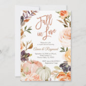 Pumpkin Couple Shower Herfst In Love Vrijgezellenf Kaart (Voorkant)