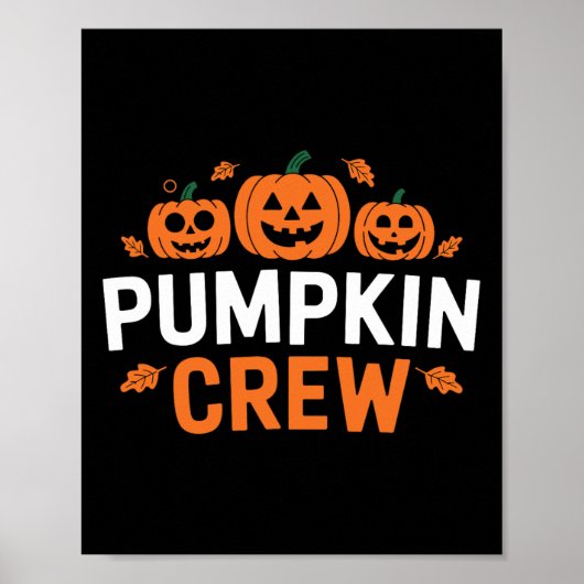 Pumpkin Crew Grappig Matching Pumpkin Patch Famili Poster (Voorkant)