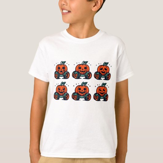 Pumpkin Cruisers: Halloween op wielen T-shirt (Voorkant)