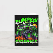 Pumpkin Crusher Monster Truck Ghosts Halloween For Kaart (Voorkant)
