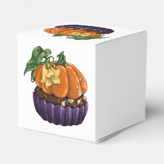 Pumpkin Cupcake Bedankdoosjes (Achterkant)