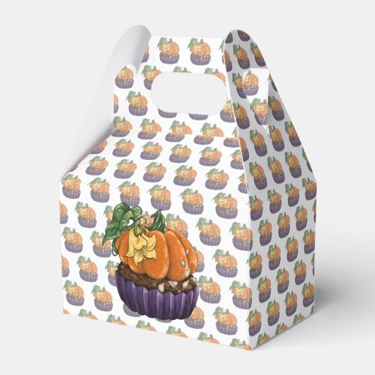 Pumpkin Cupcake Bedankdoosjes (Voorkant Zijde)