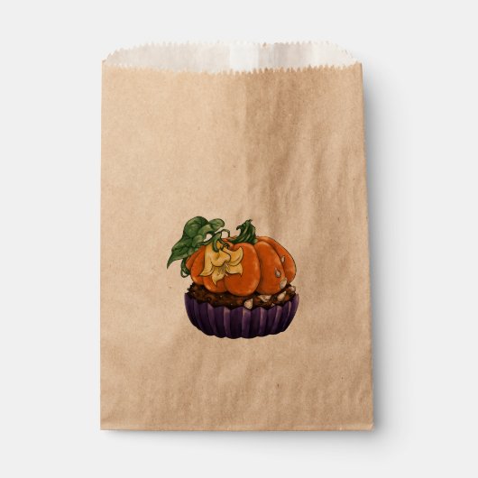 Pumpkin Cupcake Bedankzakje (Voorkant)