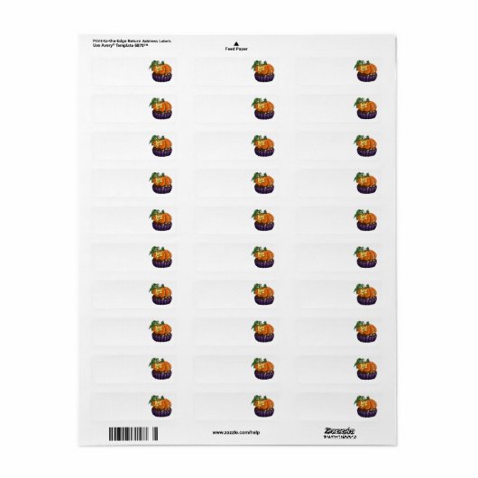 Pumpkin Cupcake Etiket (Full Sheet)