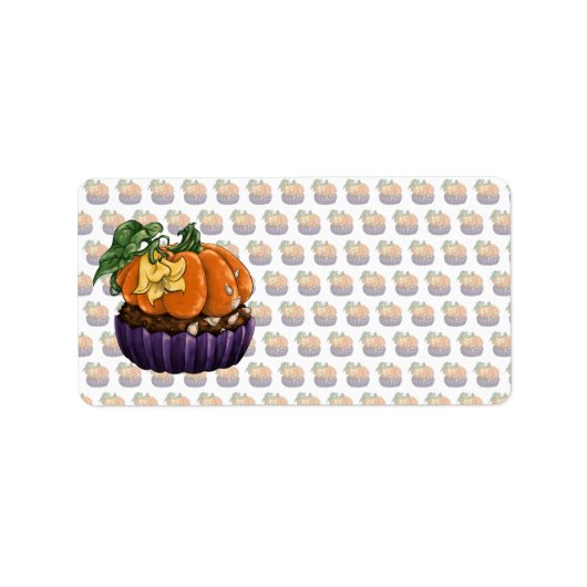 Pumpkin Cupcake Etiket (Voorkant)