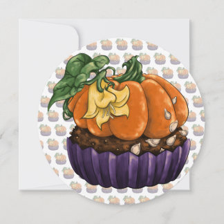 Pumpkin Cupcake Feestdagenkaart