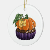 Pumpkin Cupcake Keramisch Ornament (Links)