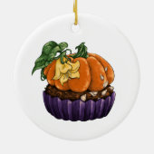 Pumpkin Cupcake Keramisch Ornament (Achterkant)