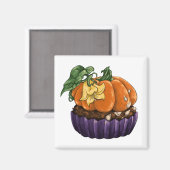 Pumpkin Cupcake Magneet (Voorkant / Achterkant)
