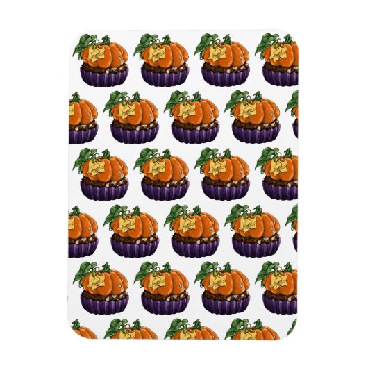 Pumpkin Cupcake Magneet (Verticaal)