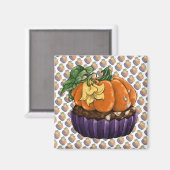 Pumpkin Cupcake Magneet (Voorkant / Achterkant)