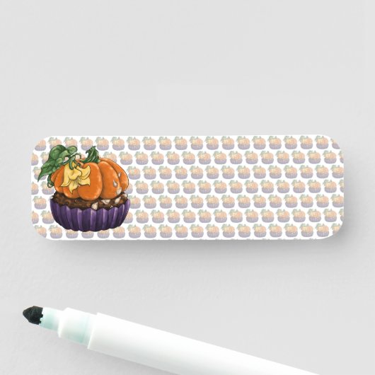 Pumpkin Cupcake Naamplaatje (In situ)