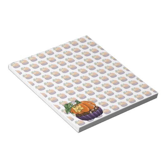 Pumpkin Cupcake Notitieblok (Schuin)