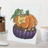 Pumpkin Cupcake Reclamebord Met Voetstuk (Insitu)