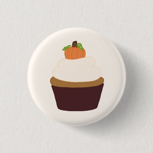 Pumpkin Cupcake - Ronde pop-upbadge Button 3,2 Cm (Voorkant)