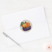 Pumpkin Cupcake Ronde Sticker (Envelop)