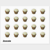 Pumpkin Cupcake Ronde Sticker (Vel)