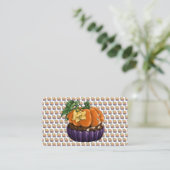 Pumpkin Cupcake Visitekaartje (Staand voorkant)